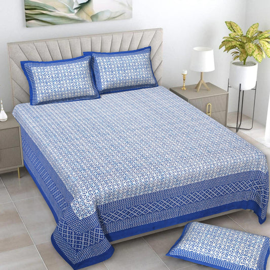 🛏️ Premium 93×108 Texture King Size Bedsheet Set – Soft & Stylish