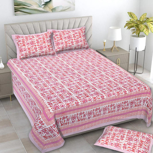 🛏️ Premium 93×108 Texture King Size Bedsheet Set – Soft & Stylish