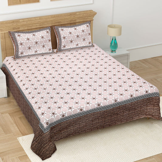 👑 ECCO 90x100 Queen Size Bedsheet Set – Soft Viscose Cotton Comfort