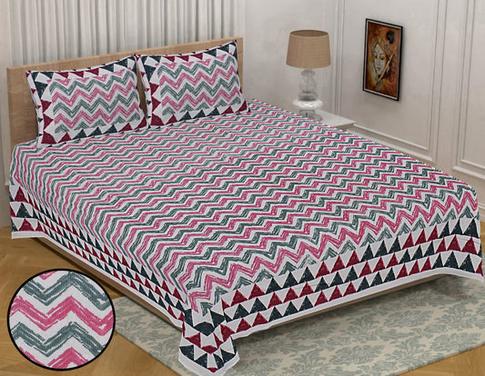 👑 ECCO 90x100 Queen Size Bedsheet Set – Soft Viscose Cotton Comfort