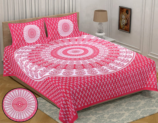👑 ECCO 90x100 Queen Size Bedsheet Set – Soft Viscose Cotton Comfort
