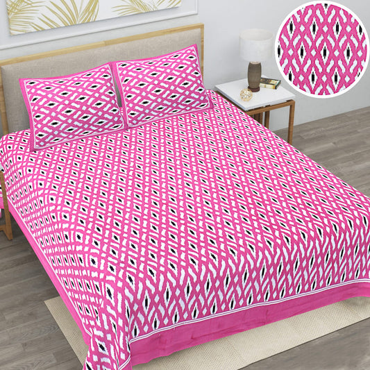 👑 ECCO 90x100 Queen Size Bedsheet Set – Soft Viscose Cotton Comfort