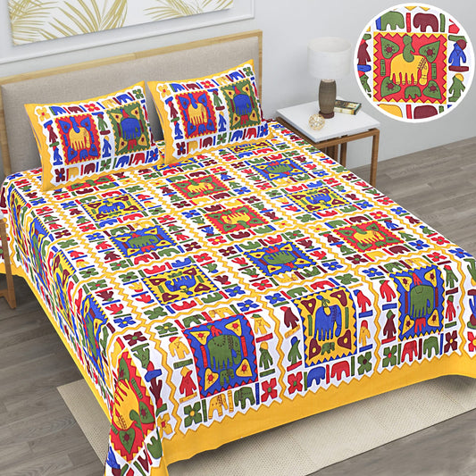 👑 ECCO 90x100 Queen Size Bedsheet Set – Soft Viscose Cotton Comfort