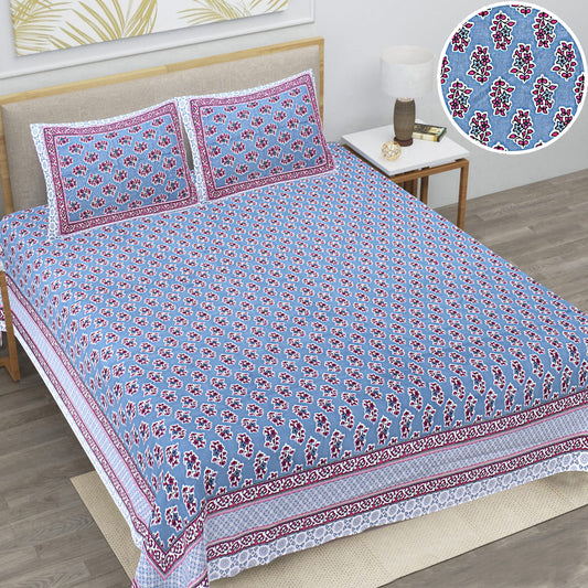 👑 ECCO 90x100 Queen Size Bedsheet Set – Soft Viscose Cotton Comfort