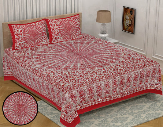 👑 ECCO 90x100 Queen Size Bedsheet Set – Soft Viscose Cotton Comfort