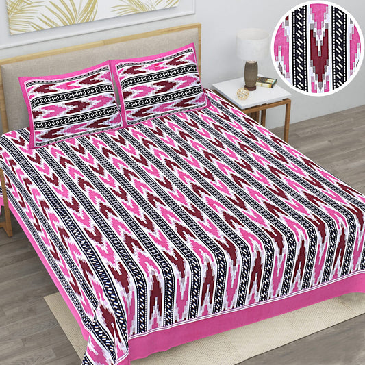 👑 ECCO 90x100 Queen Size Bedsheet Set – Soft Viscose Cotton Comfort