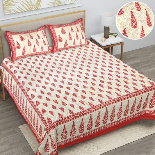 👑 ECCO 90x100 Queen Size Bedsheet Set – Soft Viscose Cotton Comfort