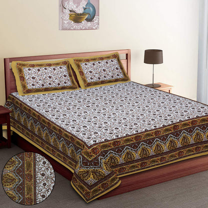 👑 ECCO 90x100 Queen Size Bedsheet Set – Soft Viscose Cotton Comfort