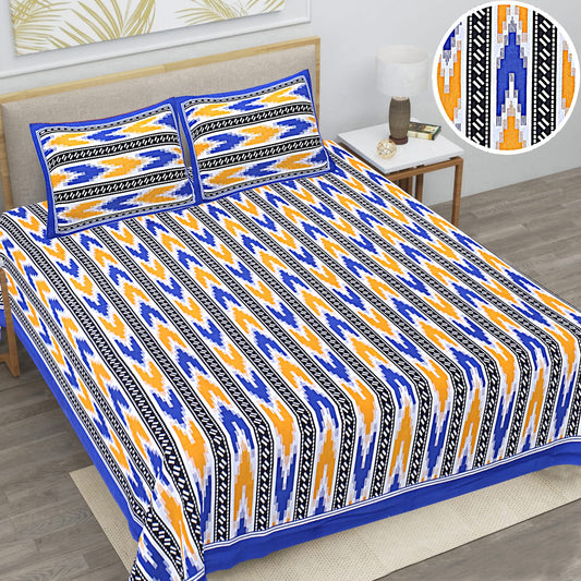 👑 ECCO 90x100 Queen Size Bedsheet Set – Soft Viscose Cotton Comfort
