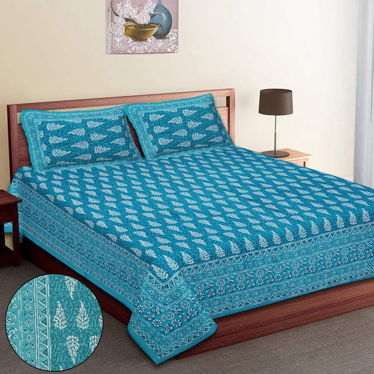 👑 ECCO 90x100 Queen Size Bedsheet Set – Soft Viscose Cotton Comfort