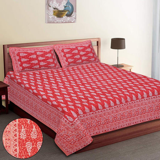 👑 ECCO 90x100 Queen Size Bedsheet Set – Soft Viscose Cotton Comfort