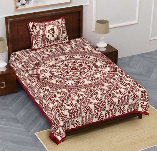 🛌 Euro 60x90 Bedsheet Set (1+1) – Soft Autoloom Cotton Viscose