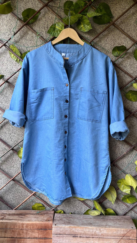 Double Pocket Denim Tops 👖