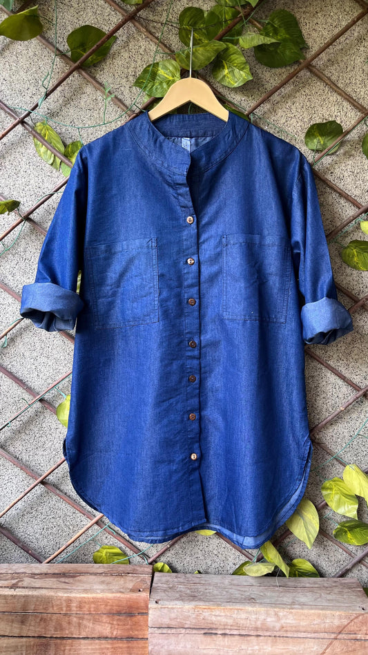 Double Pocket Denim Tops 👖