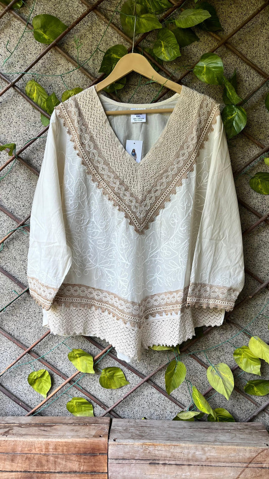 ✨Elegant Cotton Embroidered Tunic - Boho Chic in Plus Sizes✨