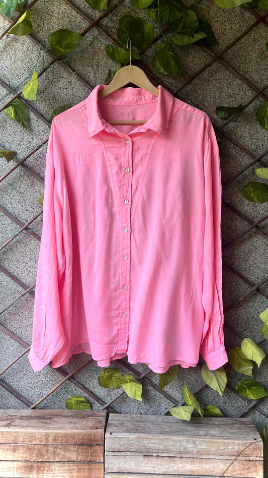 🌸 Baby Pink Luxe Velvet Shirt – Premium Party Wear 👗