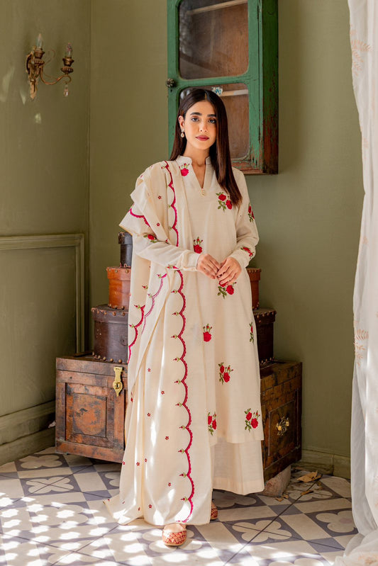 Printed Cotton Suit Set with Palazzo & Dupatta