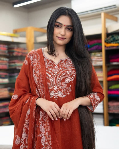 Magic Ethnic Heavy Cotton Suit Set