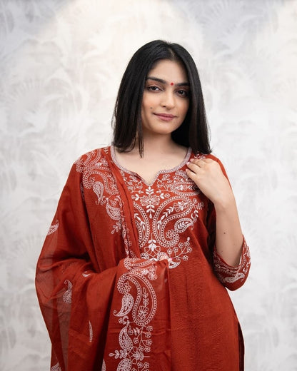 Magic Ethnic Heavy Cotton Suit Set