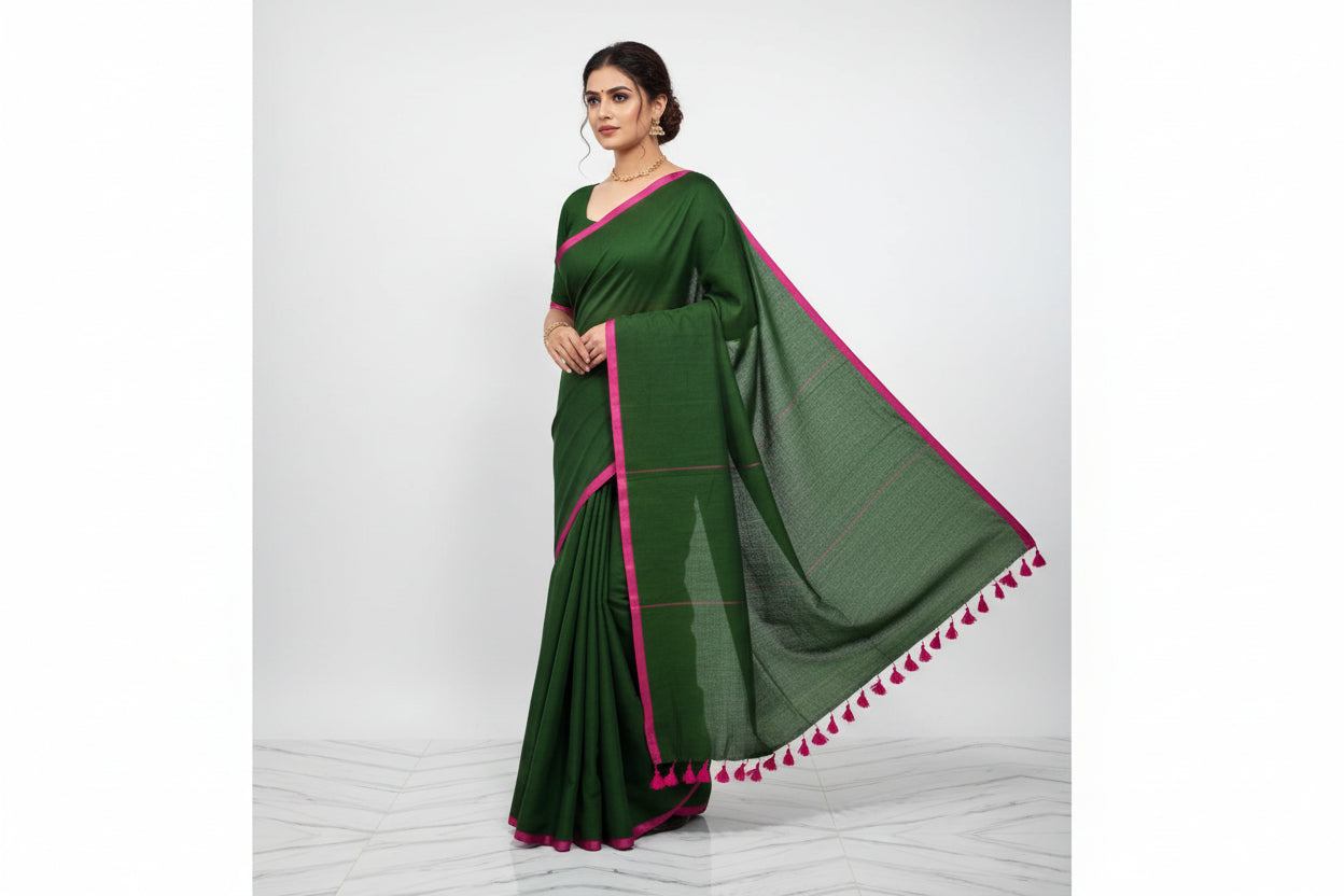 Summer Comfortable Mal Cotton Saree with Blouse Piece