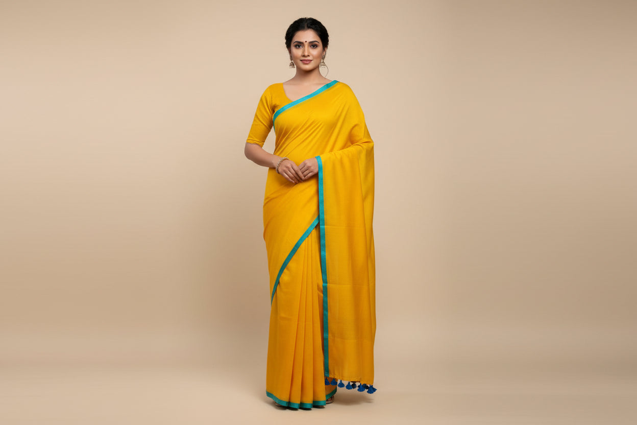 Summer Comfortable Mal Cotton Saree with Blouse Piece