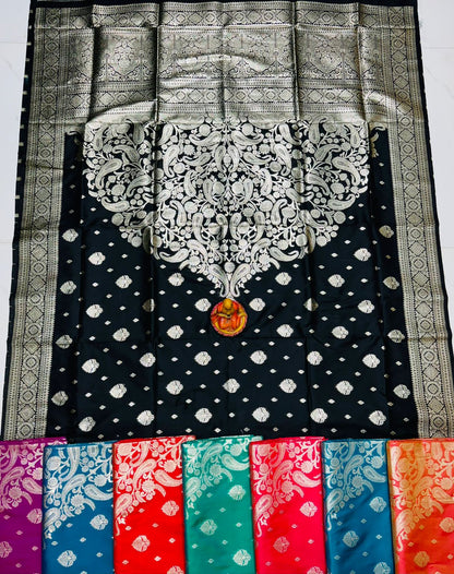 Taanvis Collections Exclusive Katan Silk Saree