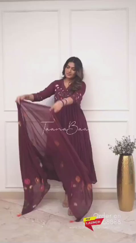 Magenta Elegance Embroidered Kurta Set