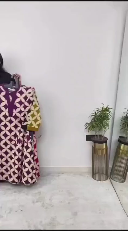 💜✨ NEW LAUNCH – Elegant Floral Cotton Kurta Pant Set ✨💜